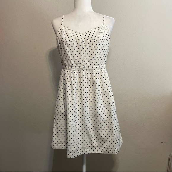 J. Crew White Polka Dot Mini Dress - Picture 1 of 7